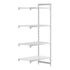Cambro Camshelving Premium 4-Shelf Vented & Solid Add-On Shelving Unit – Speckled Gray