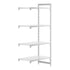 Cambro Camshelving Premium 4-Shelf Solid Add-On Shelving Unit – Speckled Gray