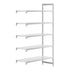 Cambro Camshelving Premium 5-Shelf Solid Add-On Shelving Unit – Speckled Gray