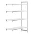 Cambro Camshelving Premium 4-Shelf Solid Add-On Shelving Unit – Speckled Gray