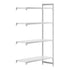Cambro Camshelving Premium 4-Shelf Solid Add-On Shelving Unit – Speckled Gray