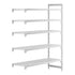 Cambro Camshelving Premium 5-Shelf Vented Add-On Shelving Unit – Speckled Gray