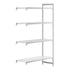 Cambro Camshelving Premium 4-Shelf Vented & Solid Add-On Shelving Unit – Speckled Gray