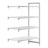 Cambro Camshelving Premium 4-Shelf Vented & Solid Add-On Shelving Unit – Speckled Gray