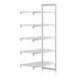 Cambro Camshelving Premium 5-Shelf Vented Add-On Shelving Unit – Speckled Gray