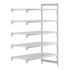 Cambro Camshelving Premium 5-Shelf Vented Add-On Shelving Unit – Speckled Gray