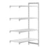 Cambro Camshelving Premium 4-Shelf Vented & Solid Add-On Shelving Unit – Speckled Gray
