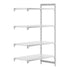 Cambro Camshelving Premium 4-Shelf Solid Add-On Shelving Unit – Speckled Gray