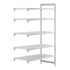Cambro Camshelving Premium 5-Shelf Vented Add-On Shelving Unit – Speckled Gray