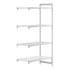 Cambro Camshelving Premium 4-Shelf Vented & Solid Add-On Shelving Unit – Speckled Gray