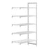 Cambro Camshelving Premium 5-Shelf Vented & Solid Add-On Shelving Unit – Speckled Gray