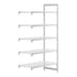 Cambro Camshelving Premium 5-Shelf Solid Add-On Shelving Unit – Speckled Gray