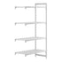 Cambro Camshelving Premium 4-Shelf Vented Add-On Shelving Unit – Speckled Gray