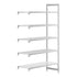 Cambro Camshelving Premium 5-Shelf Vented & Solid Add-On Shelving Unit – Speckled Gray