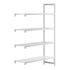 Cambro Camshelving Premium 4-Shelf Vented & Solid Add-On Shelving Unit – Speckled Gray