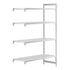 Cambro Camshelving Premium 4-Shelf Vented Add-On Shelving Unit – Speckled Gray