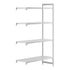 Cambro Camshelving Premium 4-Shelf Vented Add-On Shelving Unit – Speckled Gray