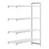 Cambro Camshelving Premium 4-Shelf Solid Add-On Shelving Unit – Speckled Gray