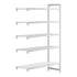 Cambro Camshelving Premium 5-Shelf Vented & Solid Add-On Shelving Unit – Speckled Gray