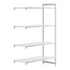 Cambro Camshelving Premium 4-Shelf Solid Add-On Shelving Unit – Speckled Gray