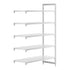 Cambro Camshelving Premium 5-Shelf Solid Add-On Shelving Unit – Speckled Gray
