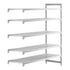Cambro Camshelving Premium 5-Shelf Vented Add-On Shelving Unit – Speckled Gray