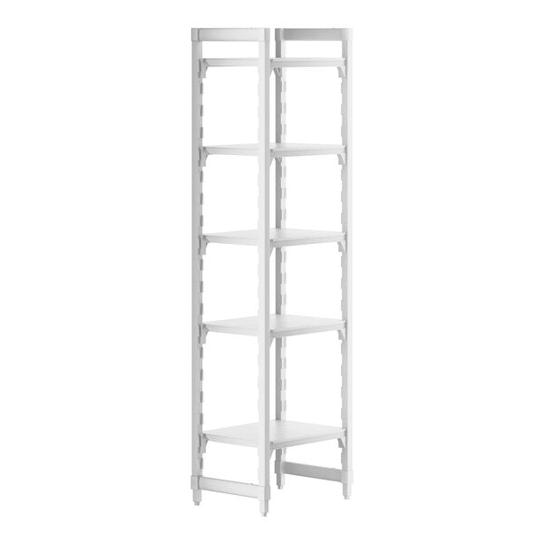 Cambro Camshelving Premium 5-Shelf Solid Starter Shelving Unit – Speckled Gray