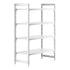 Cambro Camshelving Premium 4-Shelf Solid Starter Shelving Unit – Speckled Gray