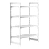 Cambro Camshelving Premium 4-Shelf Vented Starter Shelving Unit – Speckled Gray