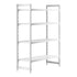 Cambro Camshelving Premium 4-Shelf Vented & Solid Starter Shelving Unit – Speckled Gray