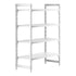 Cambro Camshelving Premium 4-Shelf Vented & Solid Starter Shelving Unit – Speckled Gray