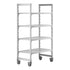 Cambro Camshelving Premium 4-Shelf Vented Mobile Shelving Unit – Speckled Gray