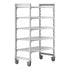 Cambro Camshelving Premium 5-Shelf Vented Mobile Shelving Unit – Speckled Gray