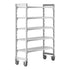 Cambro Camshelving Premium 5-Shelf Vented Mobile Shelving Unit – Speckled Gray
