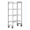 Cambro Camshelving Premium 4-Shelf Vented Mobile Shelving Unit – Speckled Gray