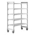 Cambro Camshelving Premium 5-Shelf Vented Mobile Shelving Unit – Speckled Gray