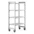 Cambro Camshelving Premium 4-Shelf Vented Mobile Shelving Unit – Speckled Gray
