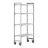 Cambro Camshelving Premium 4-Shelf Vented Mobile Shelving Unit – Speckled Gray
