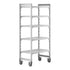 Cambro Camshelving Premium 5-Shelf Vented Mobile Shelving Unit – Speckled Gray