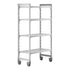 Cambro Camshelving Premium 4-Shelf Vented Mobile Shelving Unit – Speckled Gray