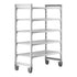 Cambro Camshelving Premium 5-Shelf Vented Mobile Shelving Unit – Speckled Gray