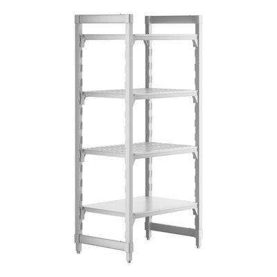 Cambro Camshelving Premium 4-Shelf Vented & Solid Starter Shelving Unit – Speckled Gray