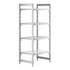 Cambro Camshelving Premium 4-Shelf Vented & Solid Starter Shelving Unit – Speckled Gray
