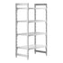 Cambro Camshelving Premium 4-Shelf Vented & Solid Starter Shelving Unit – Speckled Gray