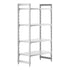 Cambro Camshelving Premium 4-Shelf Solid Starter Shelving Unit – Speckled Gray