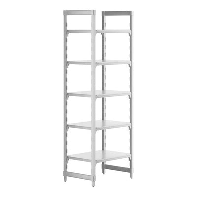 Cambro Camshelving Premium 5-Shelf Solid Starter Shelving Unit – Speckled Gray