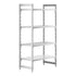 Cambro Camshelving Premium 4-Shelf Vented & Solid Starter Shelving Unit – Speckled Gray
