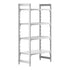 Cambro Camshelving Premium 4-Shelf Vented & Solid Starter Shelving Unit – Speckled Gray