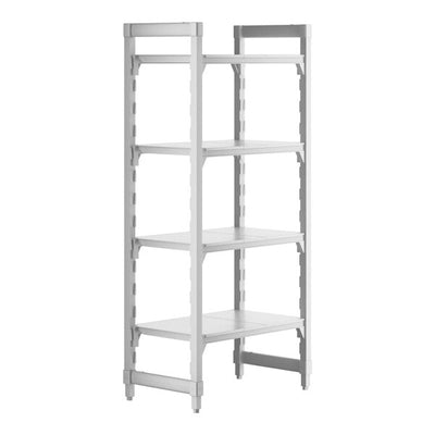 Cambro Camshelving Premium 4-Shelf Solid Starter Shelving Unit – Speckled Gray