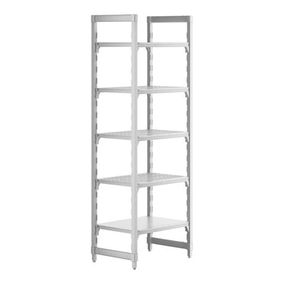 Cambro Camshelving Premium 5-Shelf Vented & Solid Starter Shelving Unit – Speckled Gray